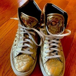 Versace sneakers women gold high tops